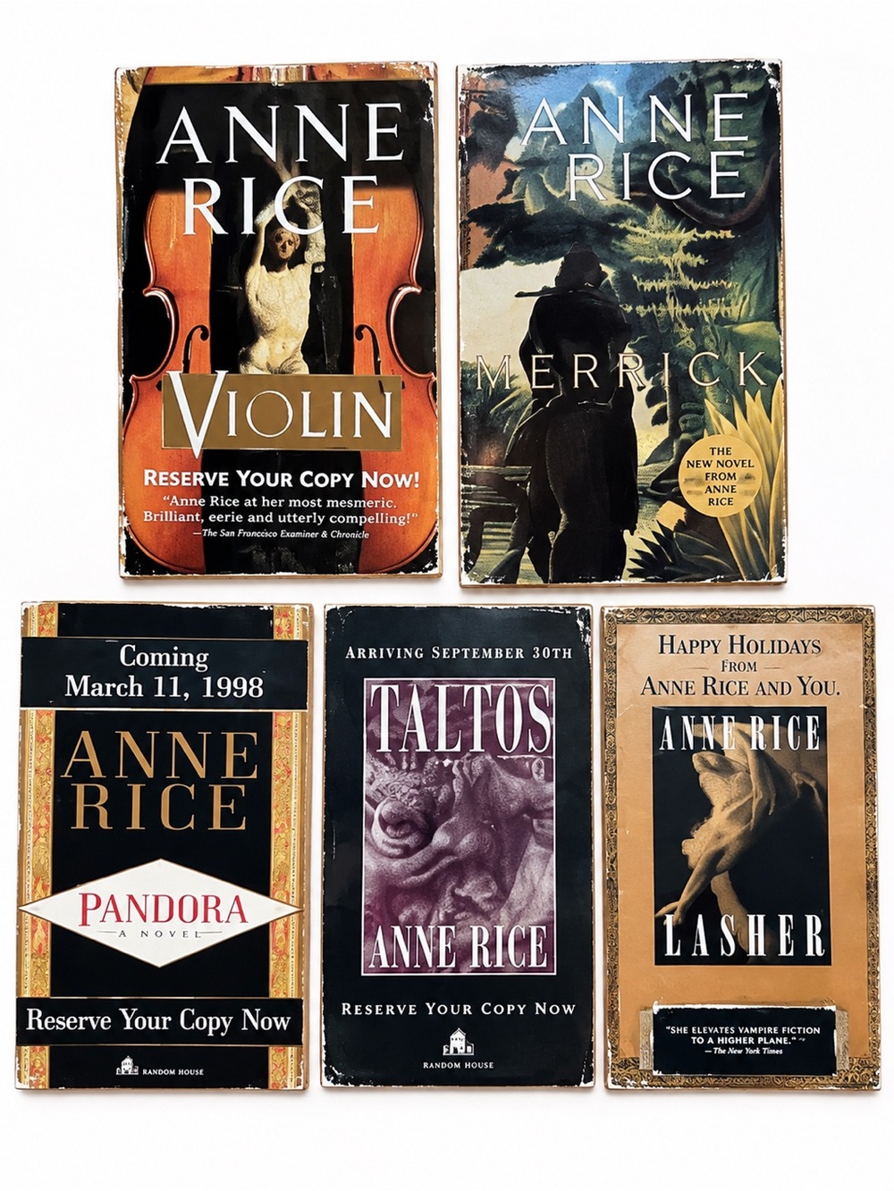 Anne Rice Promotional Bookstore Displays for Books Merrick Violin Pandora Taltos
